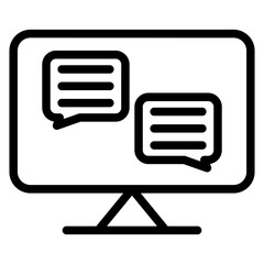 Vector Design Ecommerce Chat Icon Style