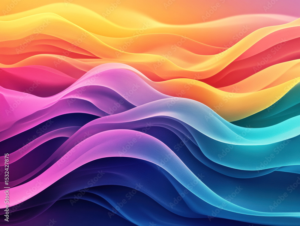 Poster abstract wave patterns in vibrant colors create a stunning visual experience