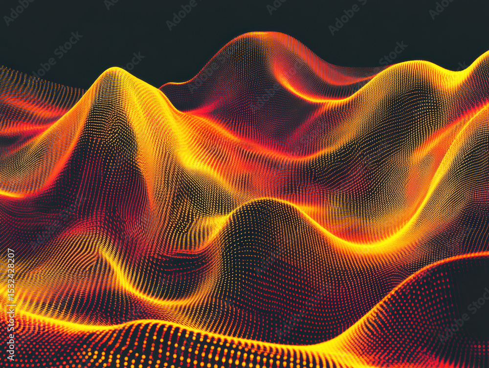 Poster colorful abstract wave patterns create a mesmerizing visual experience