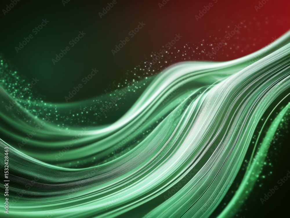 Poster colorful abstract waves create a mesmerizing visual display in vibrant hues