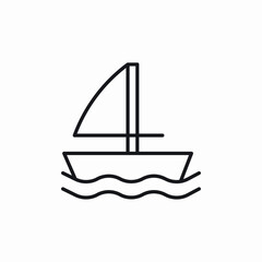 sea sailboat icon sign vector