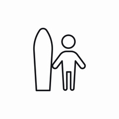 surfing board icon sign vector