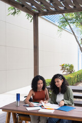 University students collaborating on project outdoors: enhancing learning through teamwork