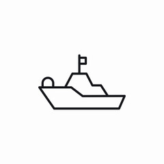 Obraz premium trawler boat icon sign vector