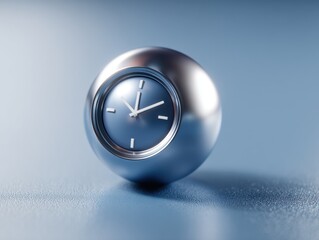 Modern round clock design in metallic finish showcasing elegance and simplicity