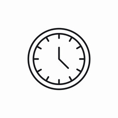 wall clock icon sign vector