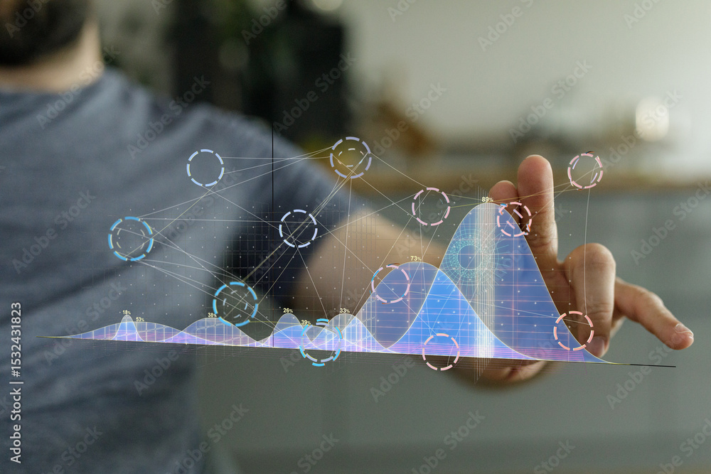 Aufkleber Visual representation of data analysis, showcasing business growth and key performance indicators.