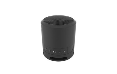  Compact Round Black Bluetooth Speaker for Personal Wireless Audio
