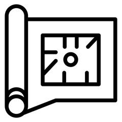 Vector Design Blueprint Icon Style
