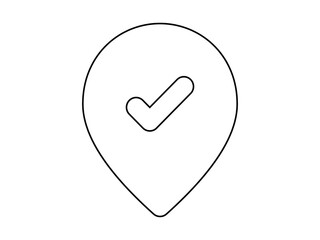 vector illustration of a icon with a tick