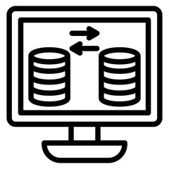 Vector Design Data Transfer Icon Style