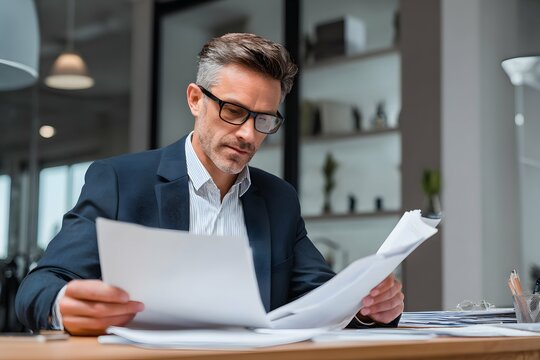 A banker dances through numbers, wearing professionalism like armor in the financial jungle.