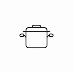 cooking pot icon sign vector