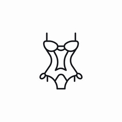 corset top icon sign vector