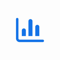 detailed bar graph icon sign vector