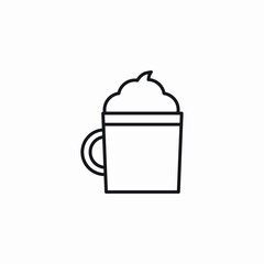 foam beverage icon sign vector