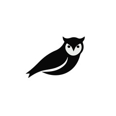 Black and white single owl