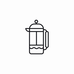 french press icon sign vector