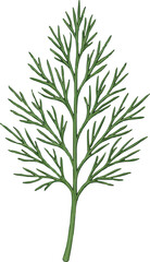  3D Dill Leaf: Delicate, Feathery, and Naturally Textured