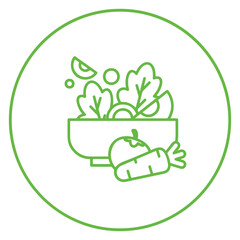 Vegetables Icon – Fresh Organic Veggie Symbol Vector