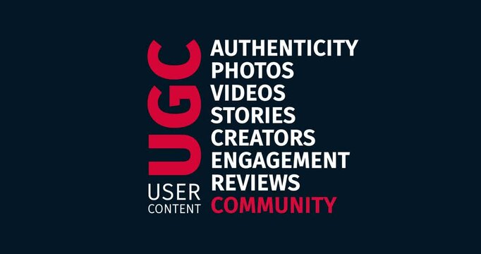 Typography Design with Bold Words Highlighting UGC Concept