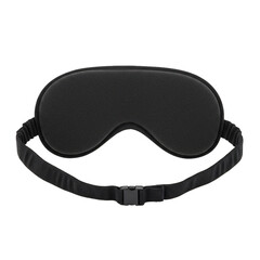 Contoured Black Sleep Mask with Adjustable Strap