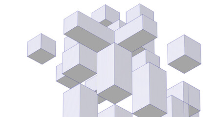 abstract architecture modular construction 3d