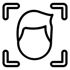 Vector Design Facial Recognition Icon Style