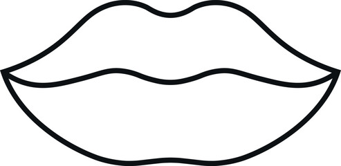 Lips line icon. Human signs and symbols.