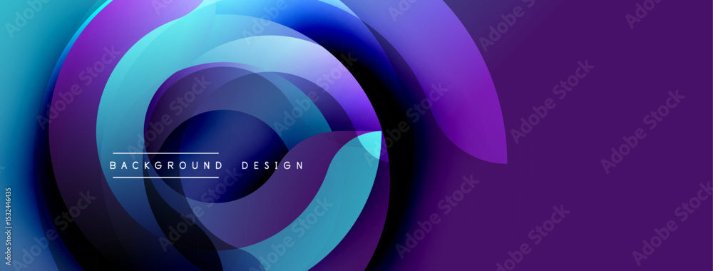 Poster abstract fluid shapes, vibrant blue purple hues. modern design, dynamic composition, smooth gradient