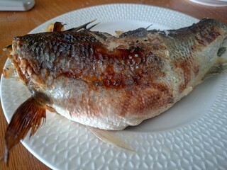 fish on a plate