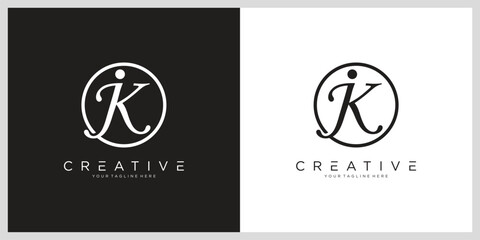 Initial JK Logo Design Vector template