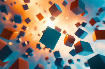 Abstract Cubes in Motion