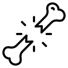 Vector Design Broken Bone Icon Style