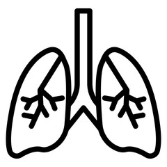 Vector Design Lungs Icon Style