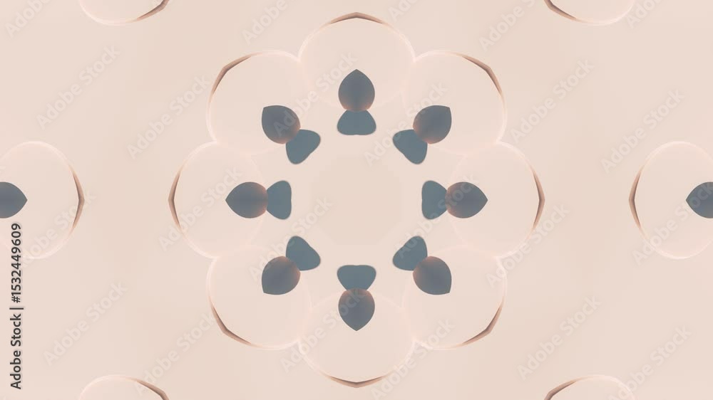 Poster ornamental 3d geometric patterns: a mesmerizing kaleidoscope of abstract mandala mosaics and captiva