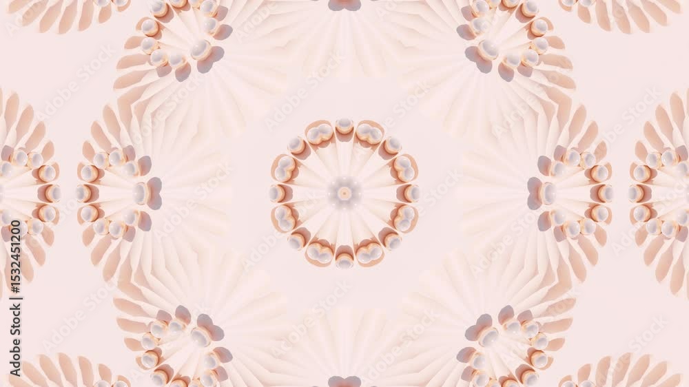 Aufkleber ornamental 3d kaleidoscope loop featuring abstract geometric mosaic patterns for visual branding, ad