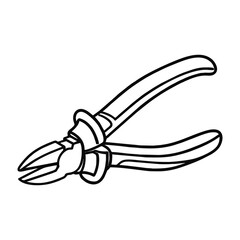 silhouette image of a screwdriver on a white background