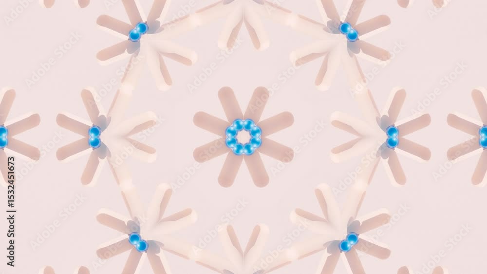 Poster hypnotic abstract 3d kaleidoscope animation with vibrant geometric mosaic patterns and flowing ornam