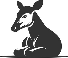 Okapi vector animal silhouette drawing