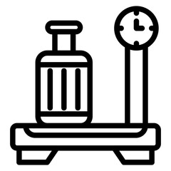Vector Design Luggage Scale Icon Style