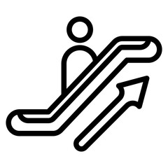 Vector Design Escalator Icon Style