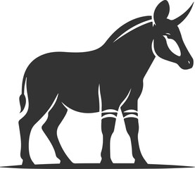 Okapi vector animal silhouette drawing