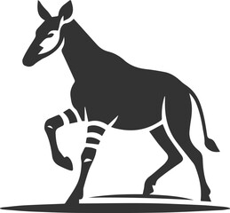 Okapi vector animal silhouette drawing
