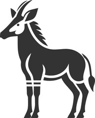 Okapi vector animal silhouette drawing