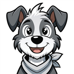 Adorable cartoon puppy dog character illustration