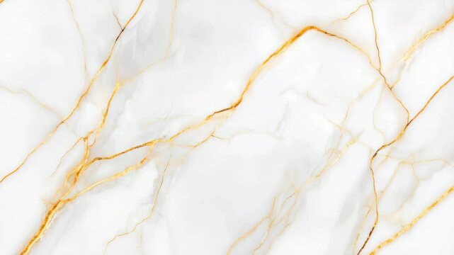 White marble texture with golden veins, smooth polished natural stone surface, elegant and luxurious background, bright and sophisticated vein pattern for design and decoration