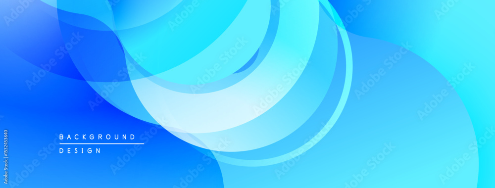 Aufkleber abstract blue background. smooth curves create dynamic, flowing shapes. gradient shades offer visual