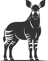 Okapi vector animal silhouette drawing