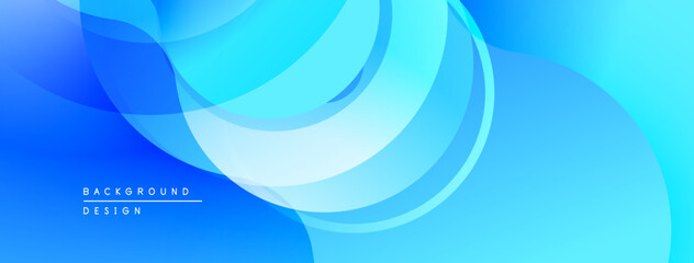 Abstract blue background. Smooth curves create dynamic, flowing shapes. Gradient shades offer visual depth, modern aesthetic.
